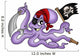 Pirate octopus Wall Decal