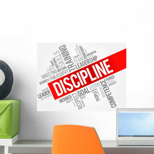 Discipline Word Cloud Business Wall Decal