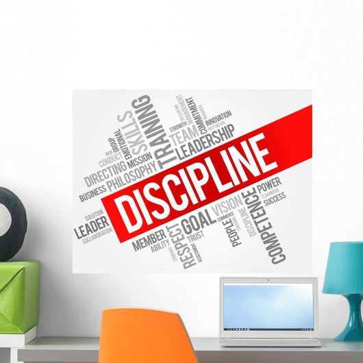 Discipline Word Cloud Business Wall Decal