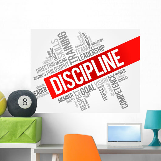 Discipline Word Cloud Business Wall Decal