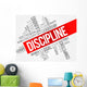 Discipline Word Cloud Business Wall Decal