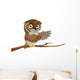 Cartoon Owl Branch Wall Decal