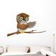 Cartoon Owl Branch Wall Decal