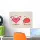 Brain & heart characters Wall Mural
