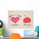 Brain & heart characters Wall Mural