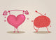 Brain &amp; Heart Characters Wall Decal 2