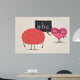 Brain & heart characters Wall Mural