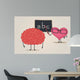 Brain & heart characters Wall Mural