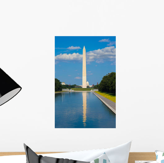 Washington Monument reflecting pool in USA Wall Decal