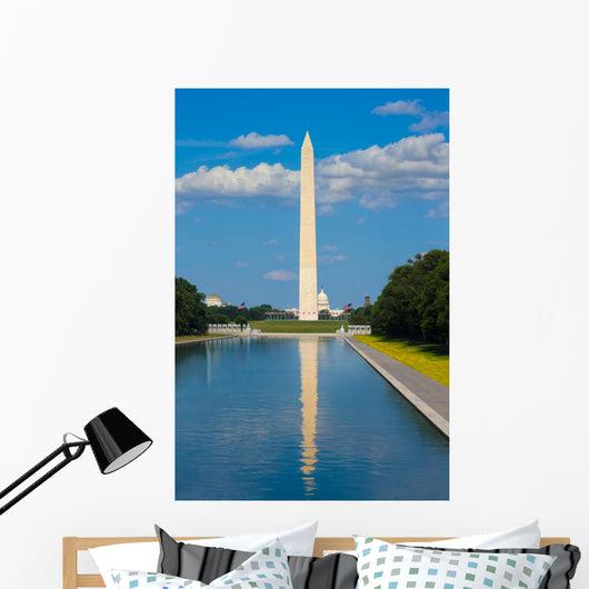 Washington Monument reflecting pool in USA Wall Decal