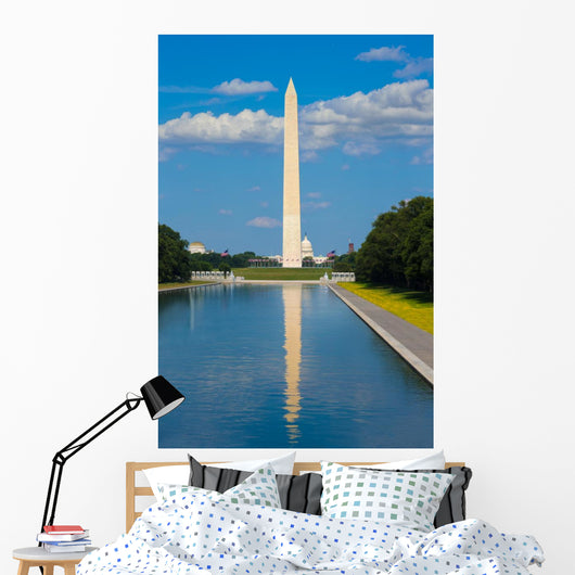 Washington Monument reflecting pool in USA Wall Decal