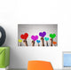 Holding Rainbow Hearts Wall Mural
