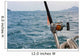 Fishing rod and reel on a boat Wall Mural