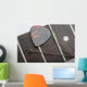 Guitar frets with string and mediator Wall Mural