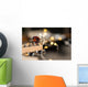 Guitar frets with mediator, strings and lights Wall Mural
