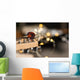 Guitar frets with mediator, strings and lights Wall Mural