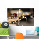 Guitar frets with mediator, strings and lights Wall Mural