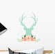 Blue Silhouette Reindeer with Wall Decal
