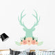 Blue Silhouette Reindeer with Wall Decal