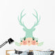 Blue Silhouette Reindeer with Wall Decal