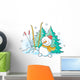 Skiing Winter Snowman Wall Decal