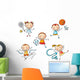 Stickfigure Kids Sports Wall Decal