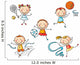 Stickfigure Kids Sports Wall Decal