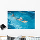 Activities on the pool young boy swimming fitness Wall Mural