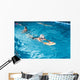 Activities on the pool young boy swimming fitness Wall Mural