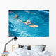 Activities on the pool young boy swimming fitness Wall Mural