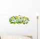 Lettering Spring Flowers Wall Decal