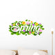 Lettering Spring Flowers Wall Decal