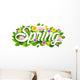 Lettering Spring Flowers Wall Decal
