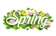 Lettering Spring Flowers Wall Decal
