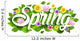 Lettering Spring Flowers Wall Decal