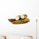 cassava root and some pieces on a white background Wall Decal