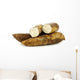 cassava root and some pieces on a white background Wall Decal
