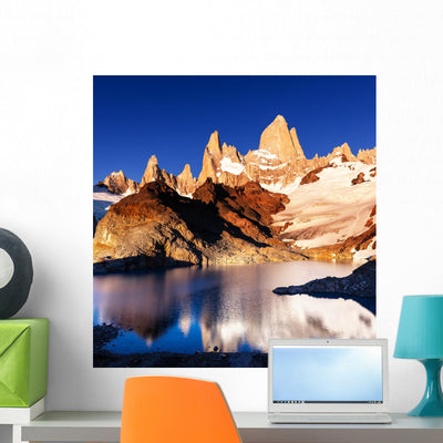 Fitz Roy Wall Decal shown on a wall