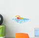 Pointillism Swimming  Art Wall Decal