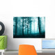 Beautiful turquoise blue forest Wall Mural