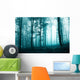 Beautiful turquoise blue forest Wall Mural
