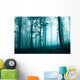 Beautiful turquoise blue forest Wall Mural