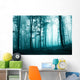 Beautiful turquoise blue forest Wall Mural