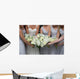 bridesmaids gathering bouquets Wall Mural