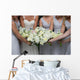 bridesmaids gathering bouquets Wall Mural