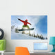 Snowboarder jumping Wall Mural