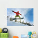 Snowboarder jumping Wall Mural