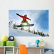 Snowboarder jumping Wall Mural