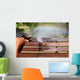 Wooden cleaning with high pressure water jet Wall Mural