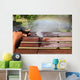 Wooden cleaning with high pressure water jet Wall Mural